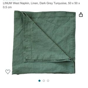 Linum washed linen napkins, set of six